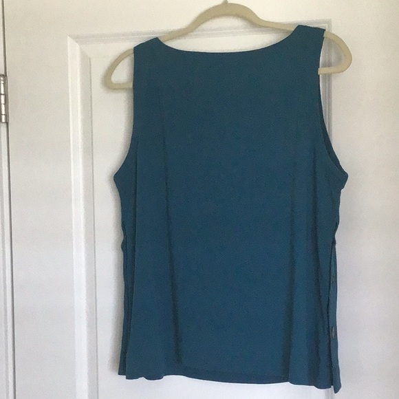 LOFT Blue Sleeveless Boxy Tank Top Size L - Picture 4 of 5